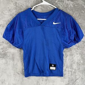 Nike Youth Football Practice Jersey Small Royal Blue Mesh Dri-FIT Short Sleeve